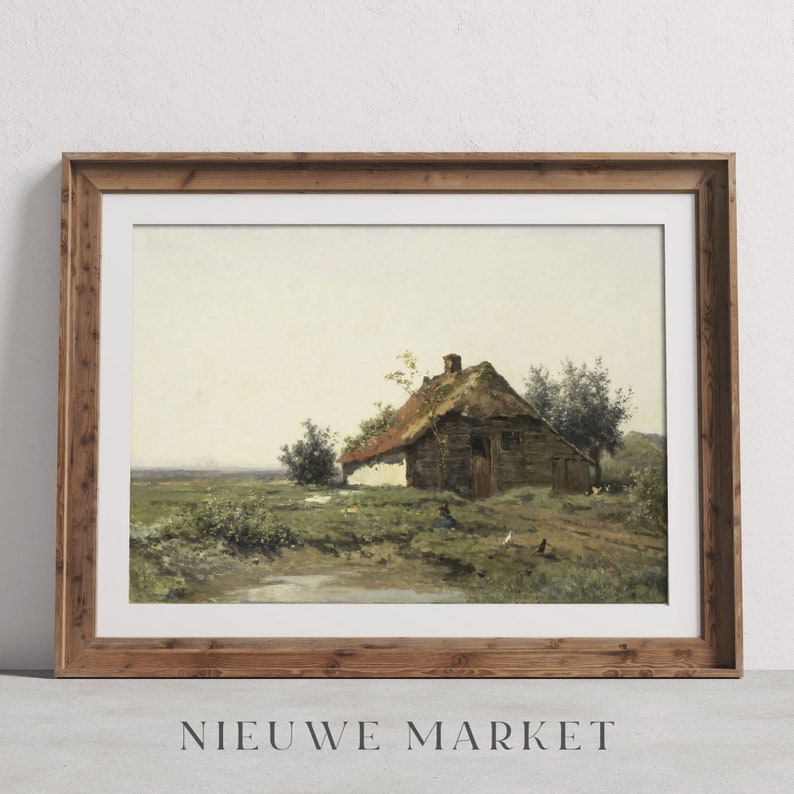 PRINTABLE Landscape Art, Country Landscape Painting, Vintage Landscape ...