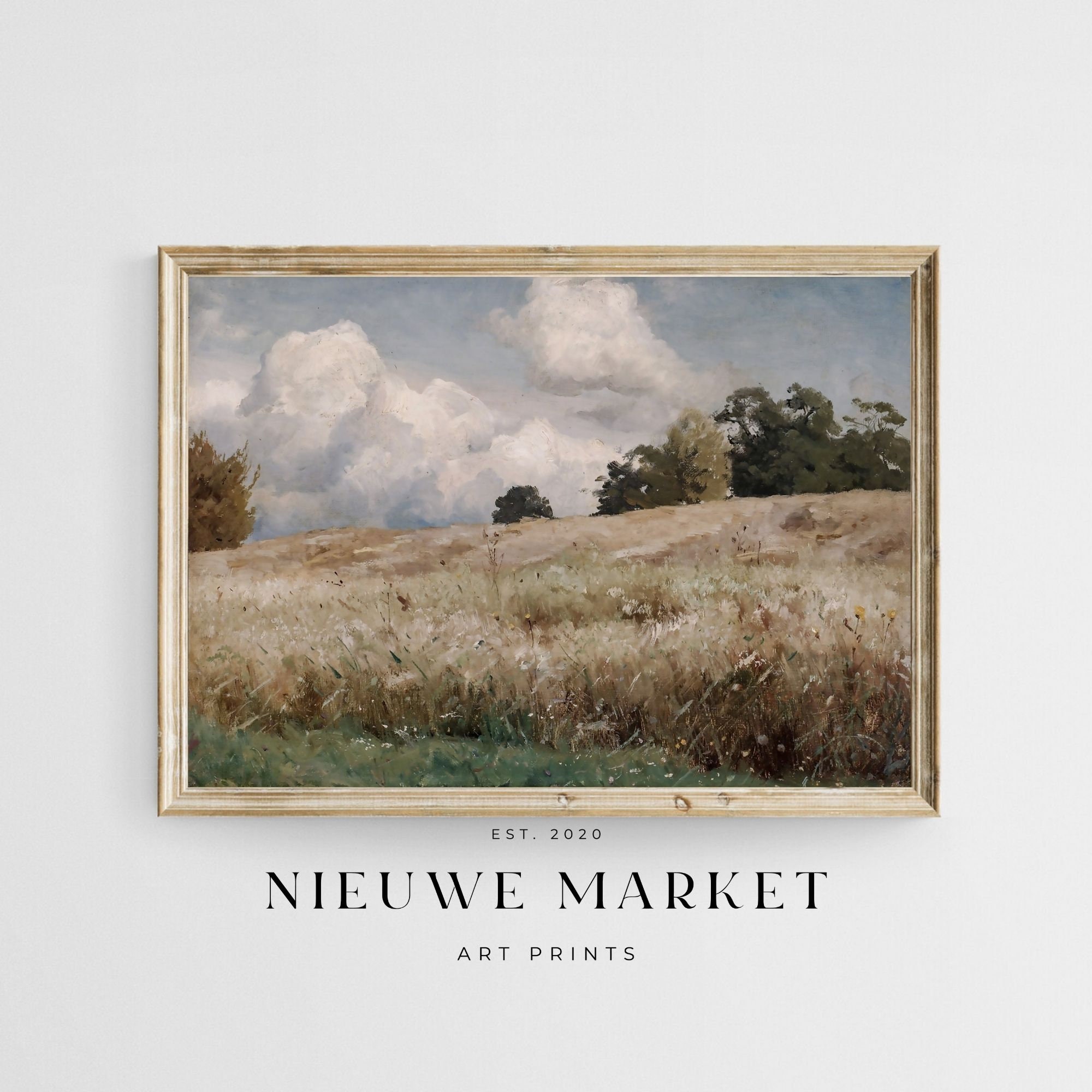 PRINTABLE Landscape Art, Country Landscape Painting, Vintage Landscape ...