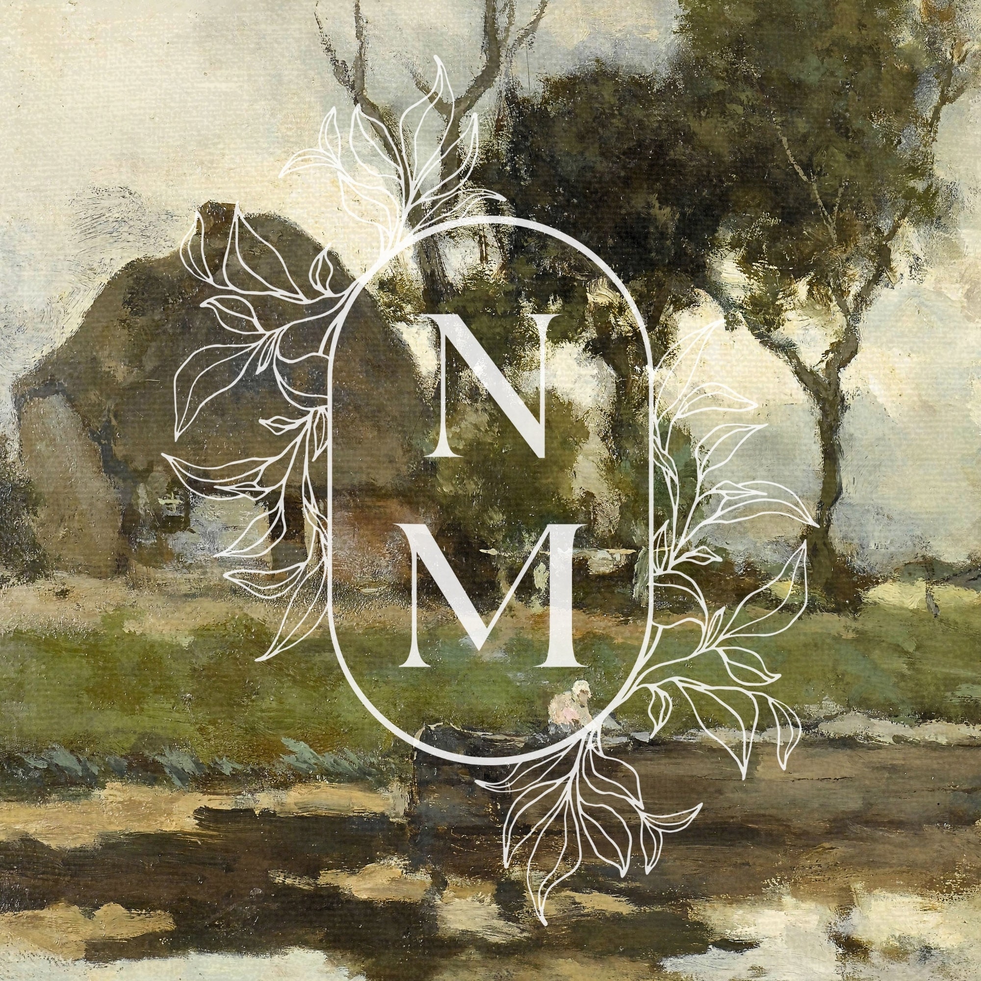 PRINTABLE Landscape Art, Country Landscape Painting, Vintage Landscape ...