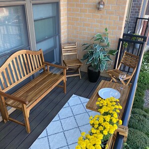 Wooden bench to bistro set new arrivals