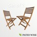 Set of 2 Acacia Folding Chairs, Garden Chairs, Patio Wise Folding Chairs, Wooden Outdoor Furniture, Rustic Farmhouse Chair, Portable Seating 
