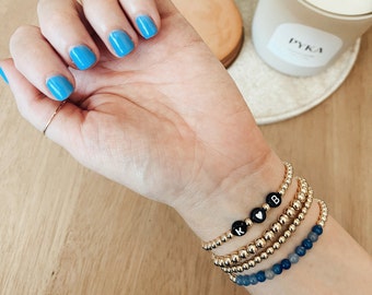 Personalized 14k Gold Filled Hand Beaded Bracelets