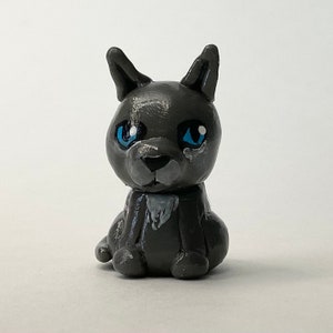 Bluestar Warrior cat clay figurine
