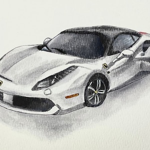 Custom watercolor car painting