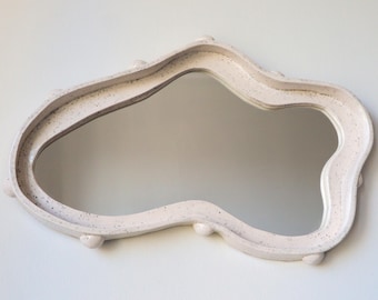 Amorphous Ceramic Mirror Frame // Handmade Ceramic // 2 in 1 -