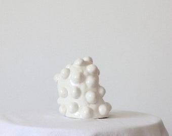 Dot Object //  White //Handmade Ceramic // bookshelf