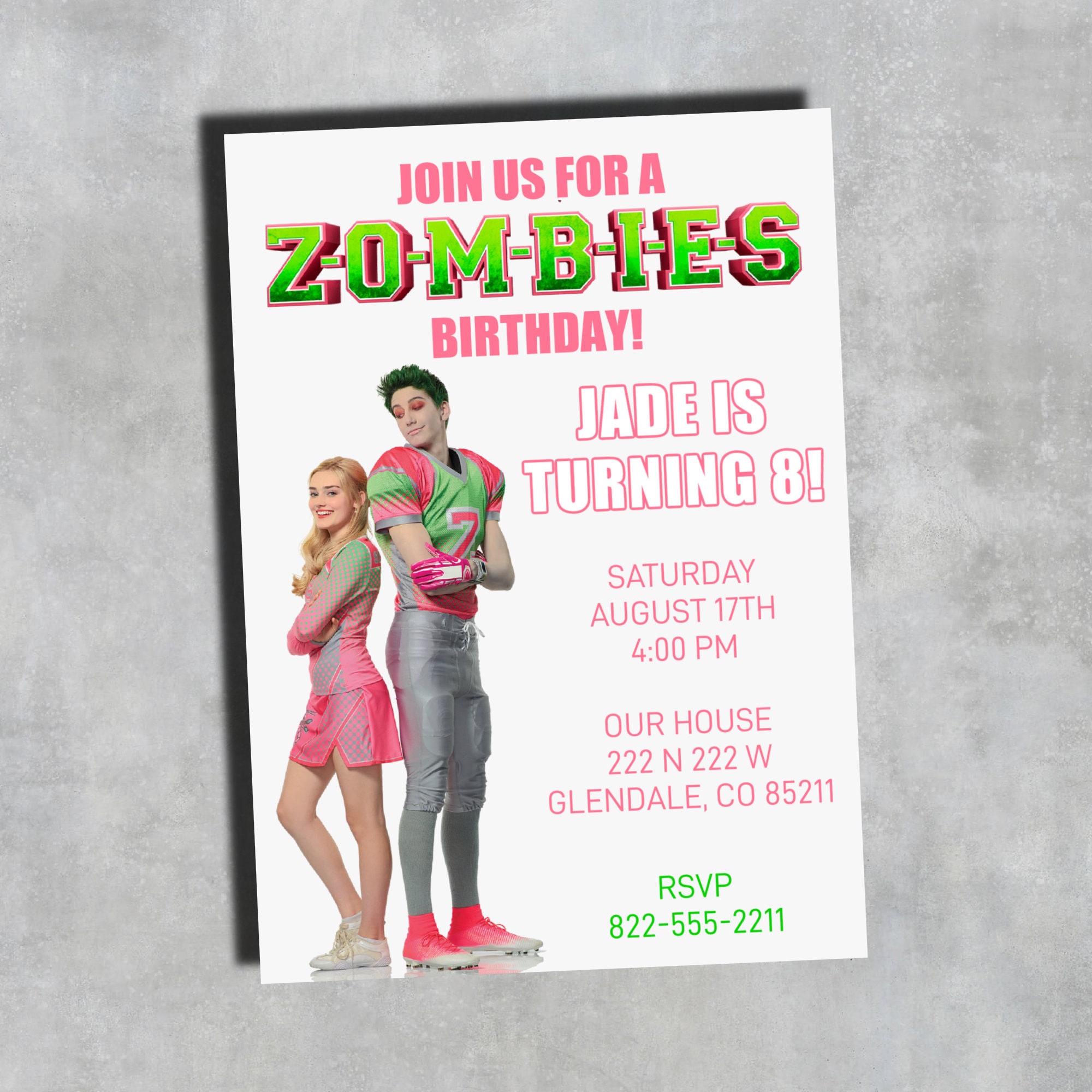 Disney Zombies 3 Invitation Zombies 3 Editable Invitation 