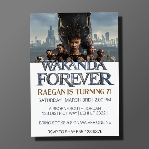 Shuri Black Panther Birthday Party Invitation Digital - Etsy