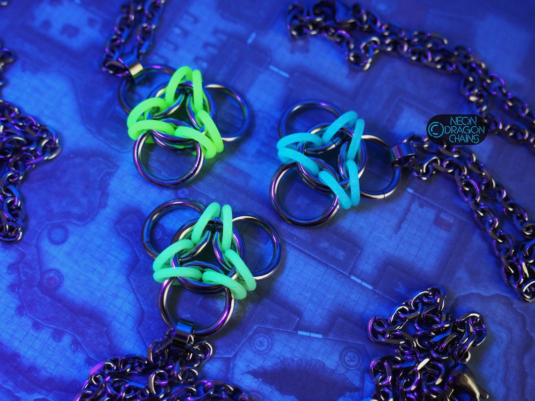 Radioactive Necklace / Glow in the Dark Blacklight Necklace / Nuclear Jewelry Etsy