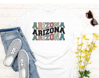 Arizona Shirt | Arizona T-Shirt | Arizona State Tee | Southwest Graphic Shirt | Arizona Gift for Her | Travel Souvenir Tee
