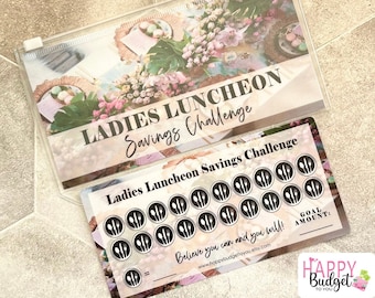 Ladies Luncheon Savings Challenge, Geldumschläge, A6 Budget Briefumschlag, Kassenplaner, Budgetierung