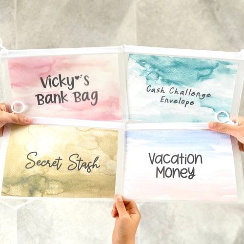 Cash Bag Bank Bag Budget Envelope System Cash Budget Etsy