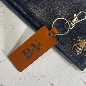 Couple Leather Keychain Set of 2, 3rd Anniversary Gift, Wedding Gift, Personalized Leather Keychain, Key Ring, Custom Gift for Her, Parent