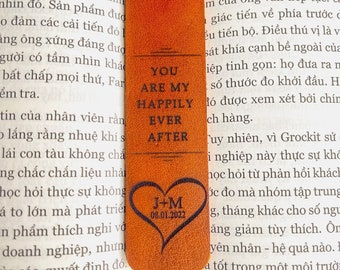 Personalized 3rd Anniversary Bookmark, Leather Bookmark Anniversary - Many More Chapters Ahead - Engraved, 101 Years Warranty, Free Gift Box