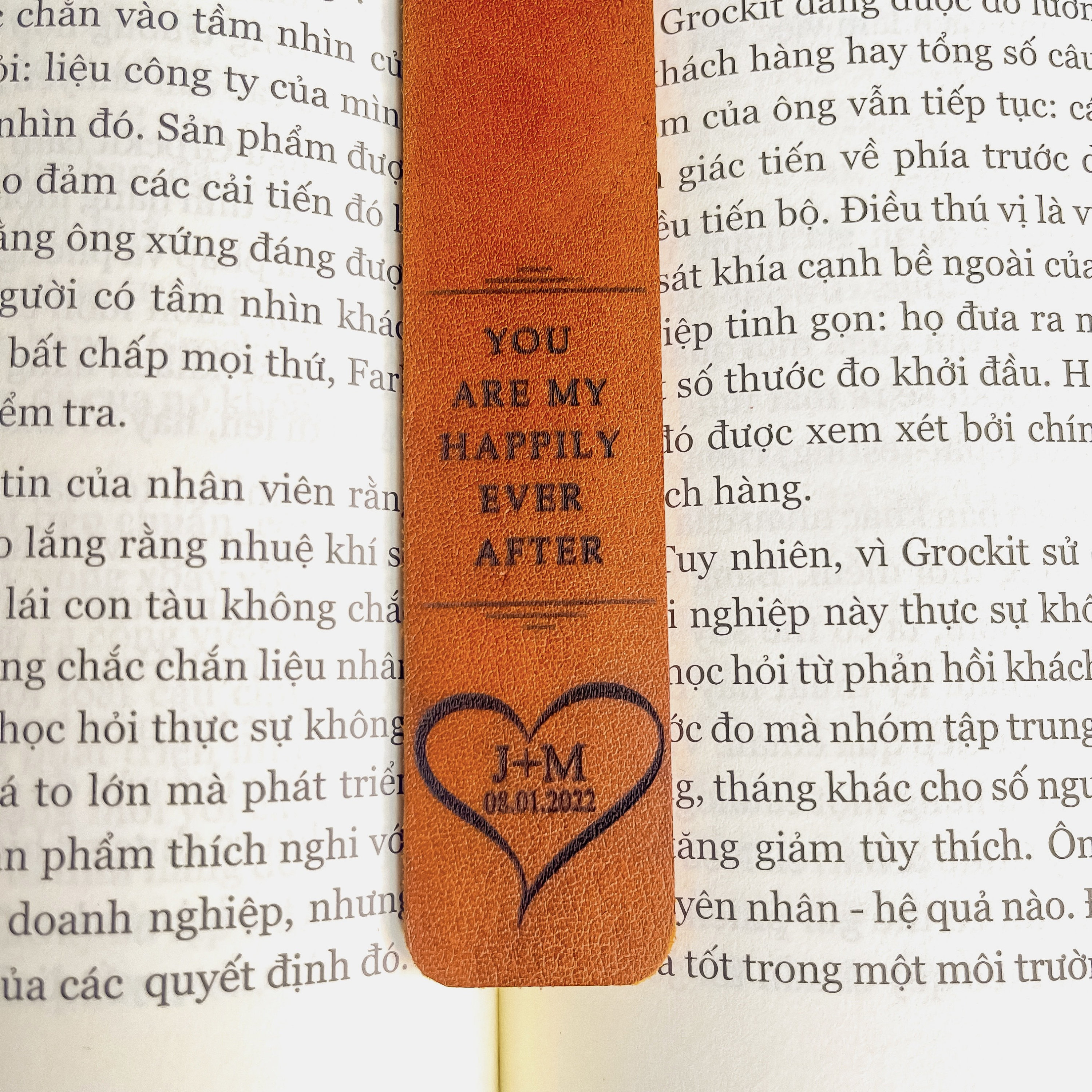 Personalized 3rd Anniversary Bookmark, Leather Bookmark Anniversary - Many More Chapters Ahead - Engraved, 101 Years Warranty, Free Gift Box
