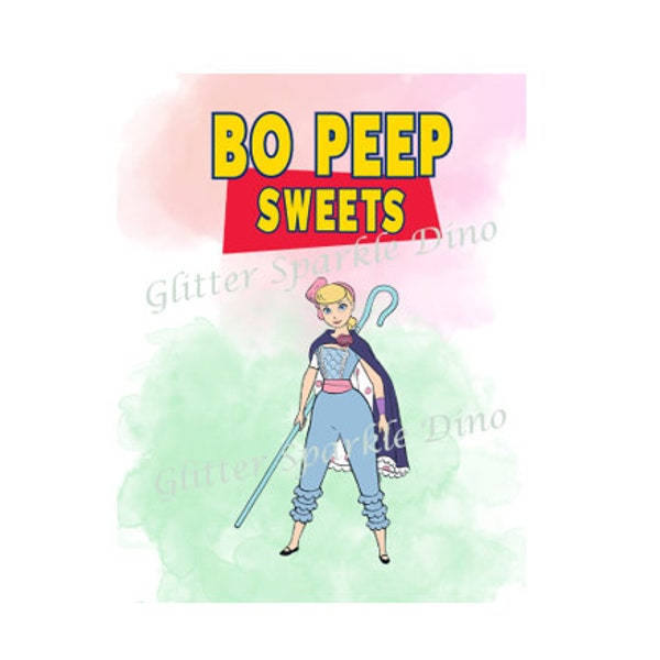 Watercolor Bo Peep Sweets | Toy Story | Toy Story Party | Food Signs | 8x10 Sign | PDF | Instant Download | Bo Peep Print | Party Decoration