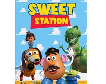 DIGITAL Toy Story Sweet Station Sign | 8 x 10 | Digital |  Birthday Board | Toy Story Birthday | Printable | Buzz | Woody | BoPeep | Jessie