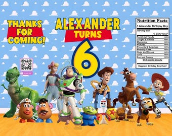 Personalized Toy Story Gang chip bags digital  (pdf) and folded and shipped option & fill and ship | Toy Story | Birthday | Kids Party