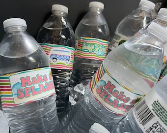 Personalisiertes Wählen Sie Ihr eigenes Thema Aufkleber abgefülltes Wasser Etiketten | Digital (pdf) oder drucken und versenden Option | Wasserfest | Hochzeit | Geburtstag