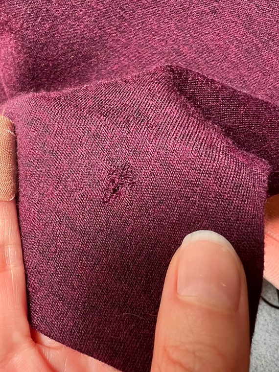 1980's Vintage Designer Adele Simpson Burgunday P… - image 10