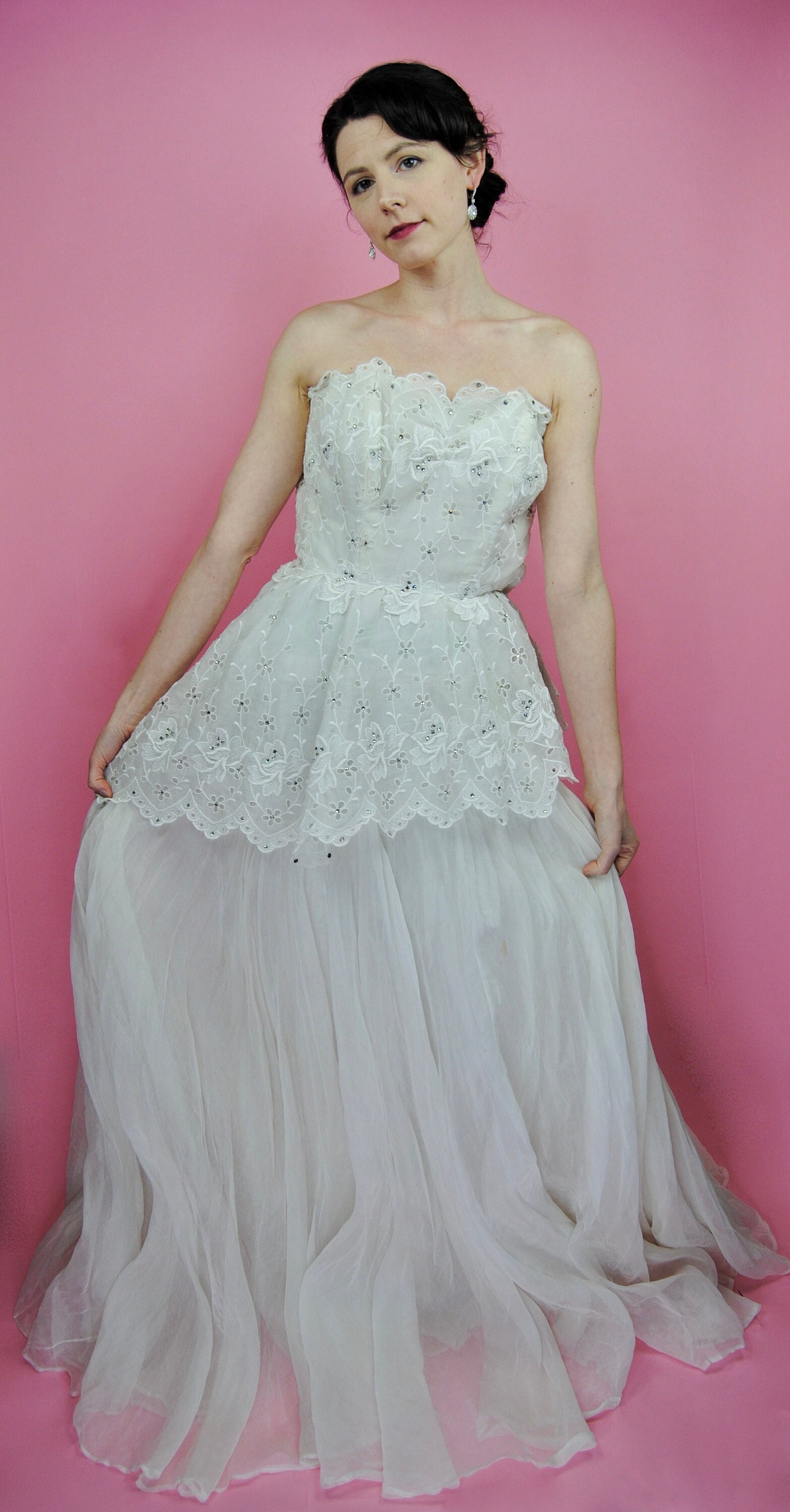 Avery g embellished brocade ball clearance gown