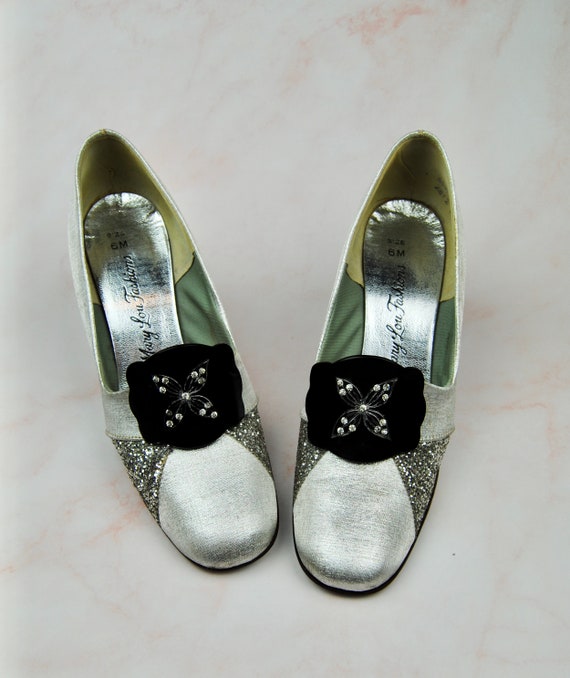 1930s Black Rhinestone Shoe Buckles - image 10