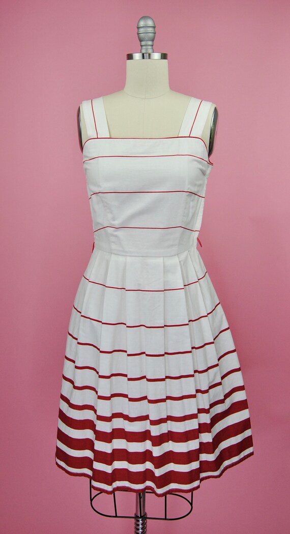 1980s Lanz Originals Red and White Sun Dress - XX… - image 6