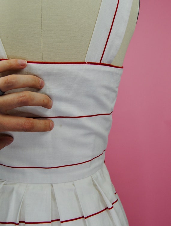 1980s Lanz Originals Red and White Sun Dress - XX… - image 7