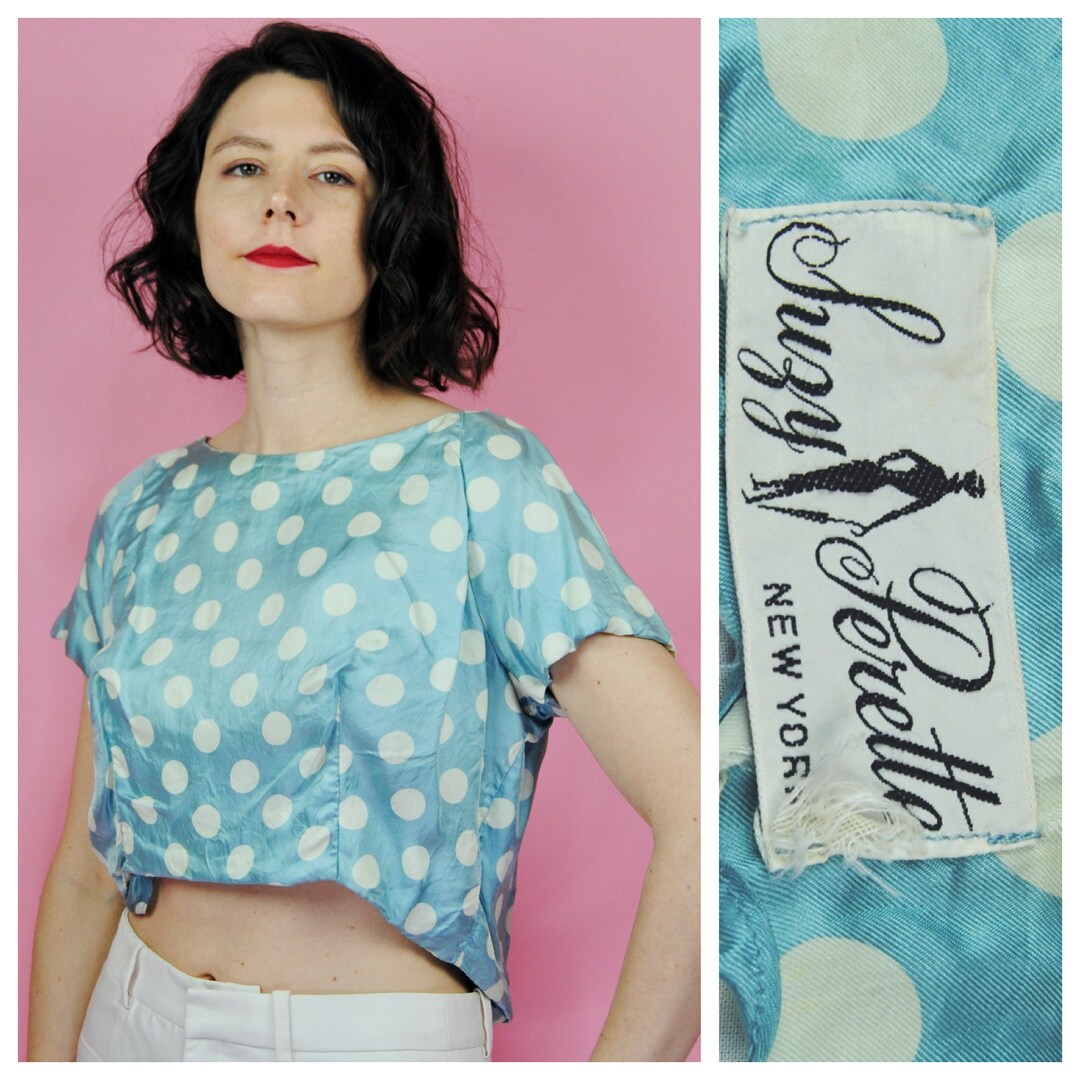 1950s Suzy Perette Blue Polkadot Dress main image 1