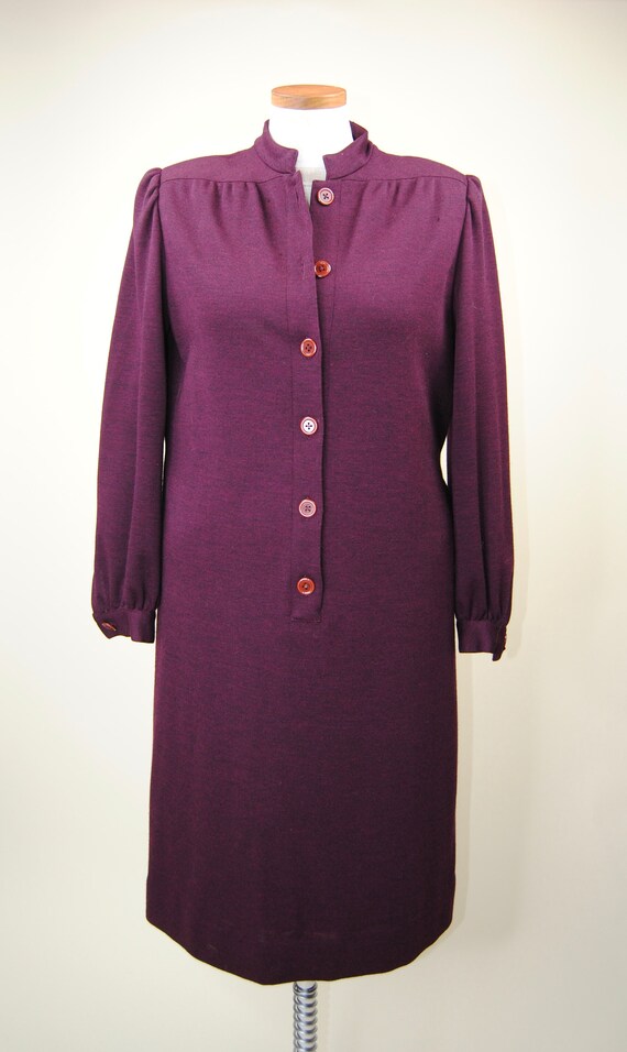 1980's Vintage Designer Adele Simpson Burgunday P… - image 6