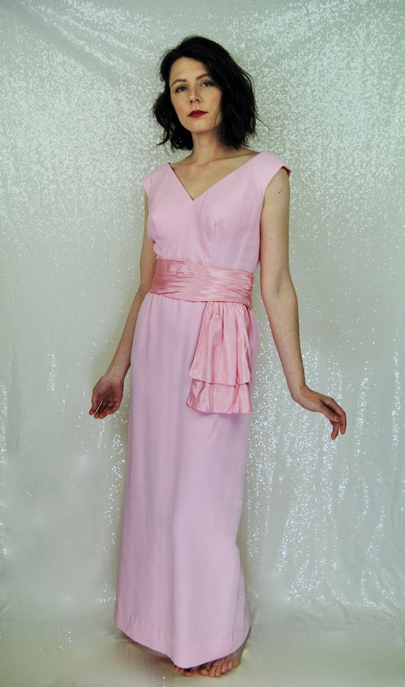 1960s Jay Herbert of California Pink Formal Gown w