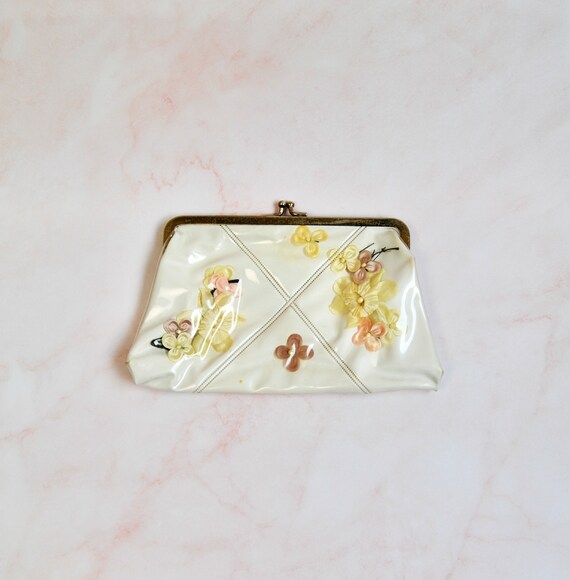1950s 1960s Floral Coin Purse