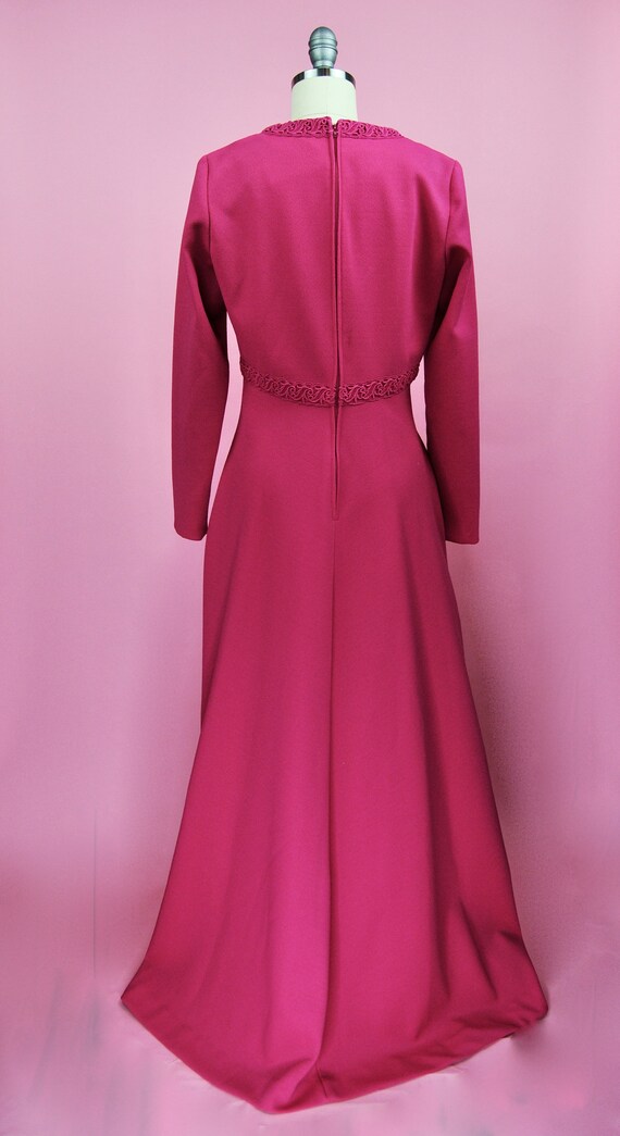 1960s 1970s Brief Originals Hot Pink Maxi Dress G… - image 7