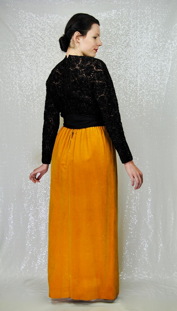 1960s "Sophisticates original" Mustard Velveteen … - image 2