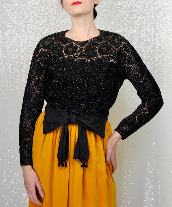 1960s "Sophisticates original" Mustard Velveteen … - image 3