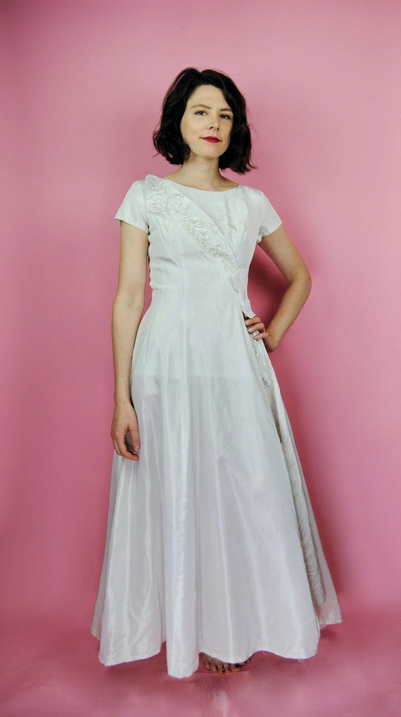 1960s Emma Domb Wedding Dress or Formal Gown with… - image 1
