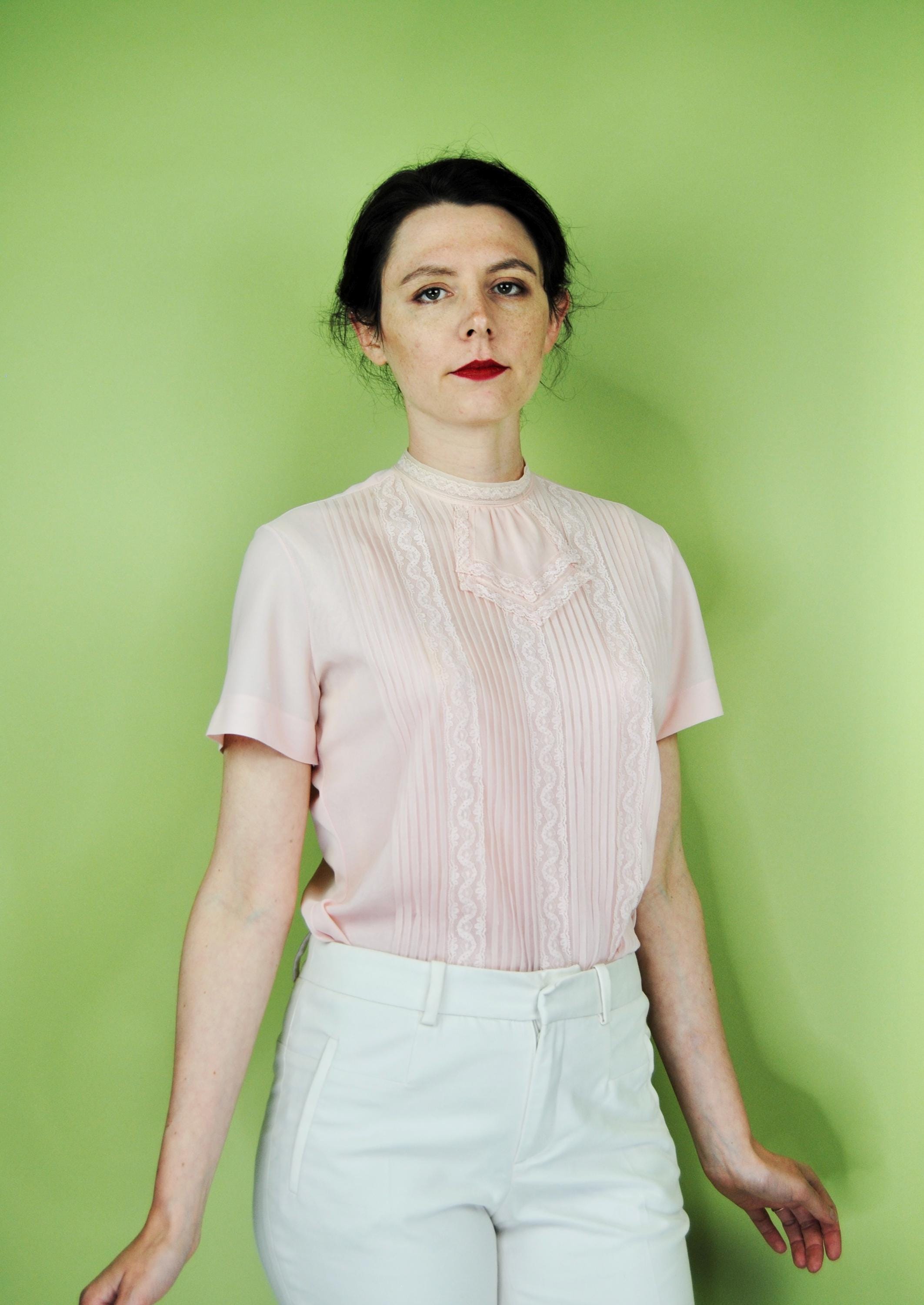 Ruffle Blouse 1950s - Etsy