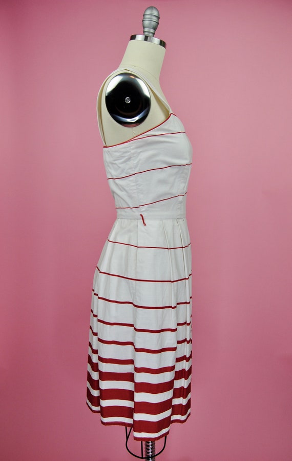1980s Lanz Originals Red and White Sun Dress - XX… - image 5