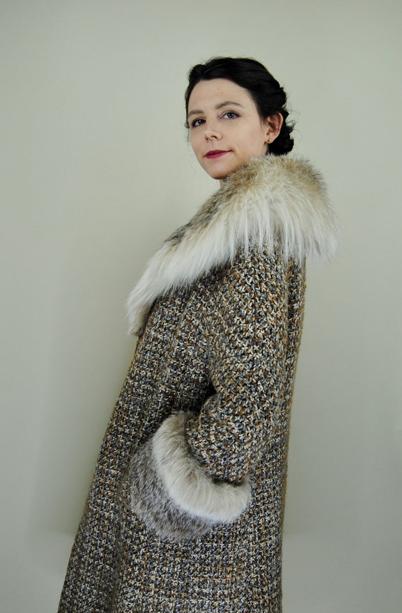 70s Rust Wool Knit Coat (L) - munimoro.gob.pe