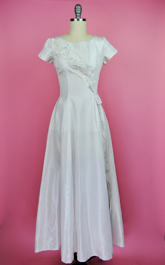 1960s Emma Domb Wedding Dress or Formal Gown with… - image 3