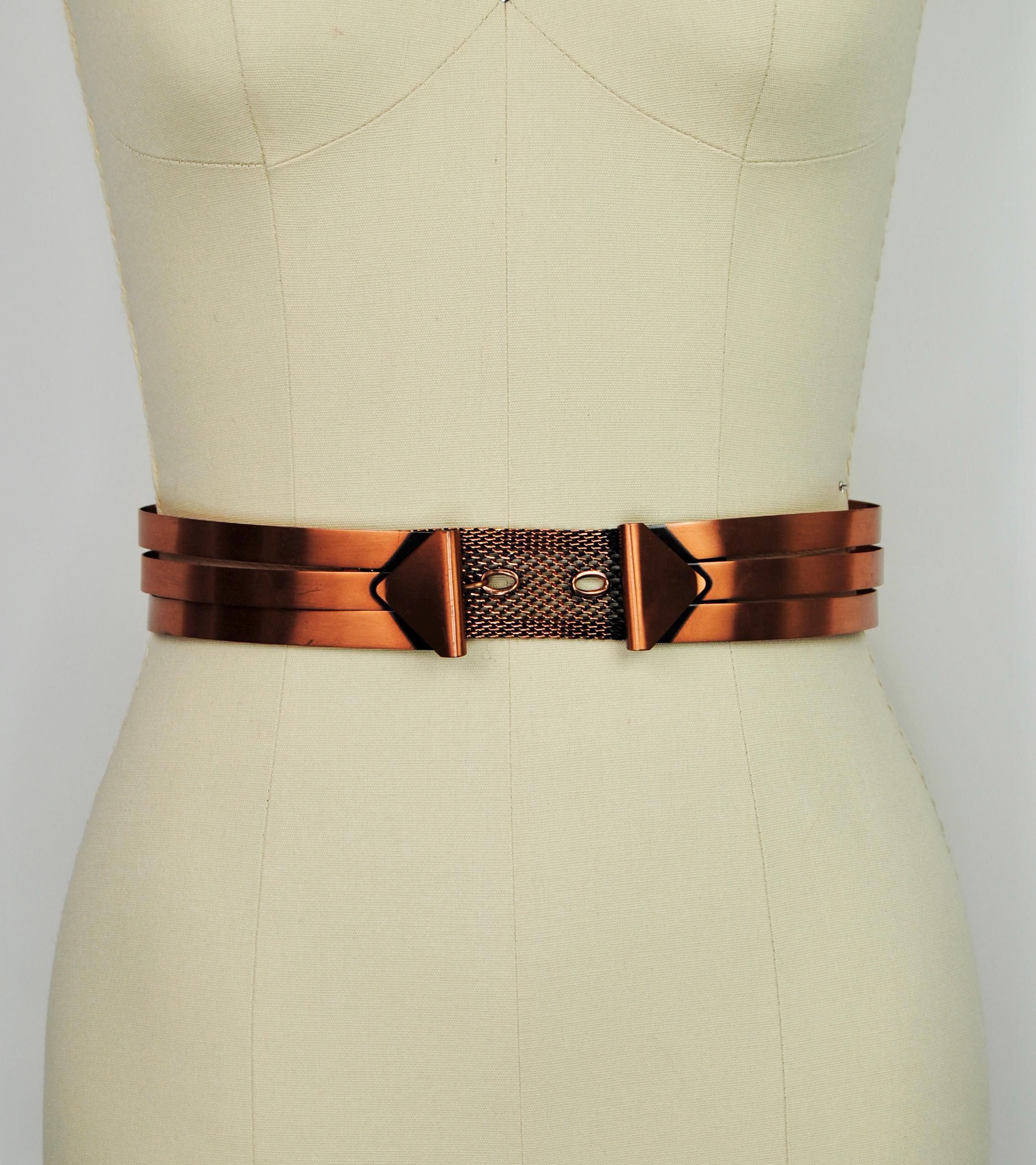 Vintage 50\'s Renoir Signed Copper Belt 30in Length Vintage Modernist Renoir Copper Belt. For Sale at Ruby Lane main image 3