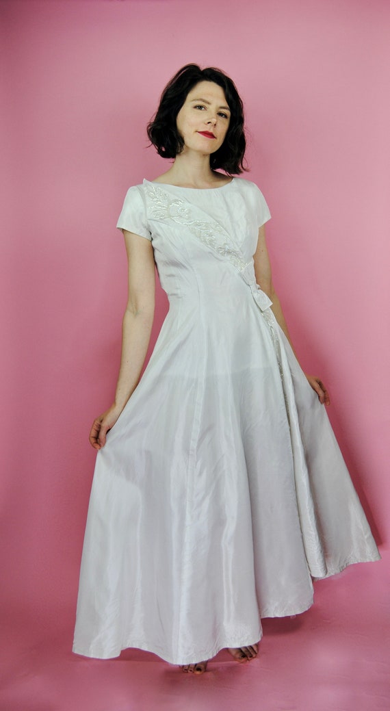 1960s Emma Domb Wedding Dress or Formal Gown with… - image 2