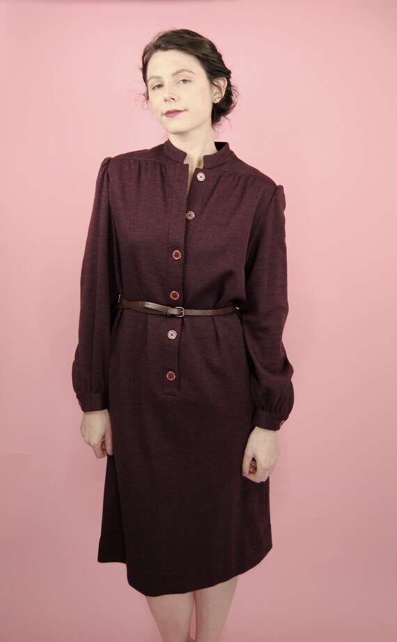 1980's Vintage Designer Adele Simpson Burgunday P… - image 3