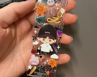 Acrylic Kpop Bookmarks,  BTS Island In The Seom Game, Namjoon, Jin, Yoongi, J-Hope, Jimin, Taehyung, Jungkook