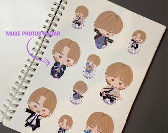 Stickers, MUSE Jimin, Be A Good Human Jimin, Hanbok Jimin, Jimin Falling Off Chair