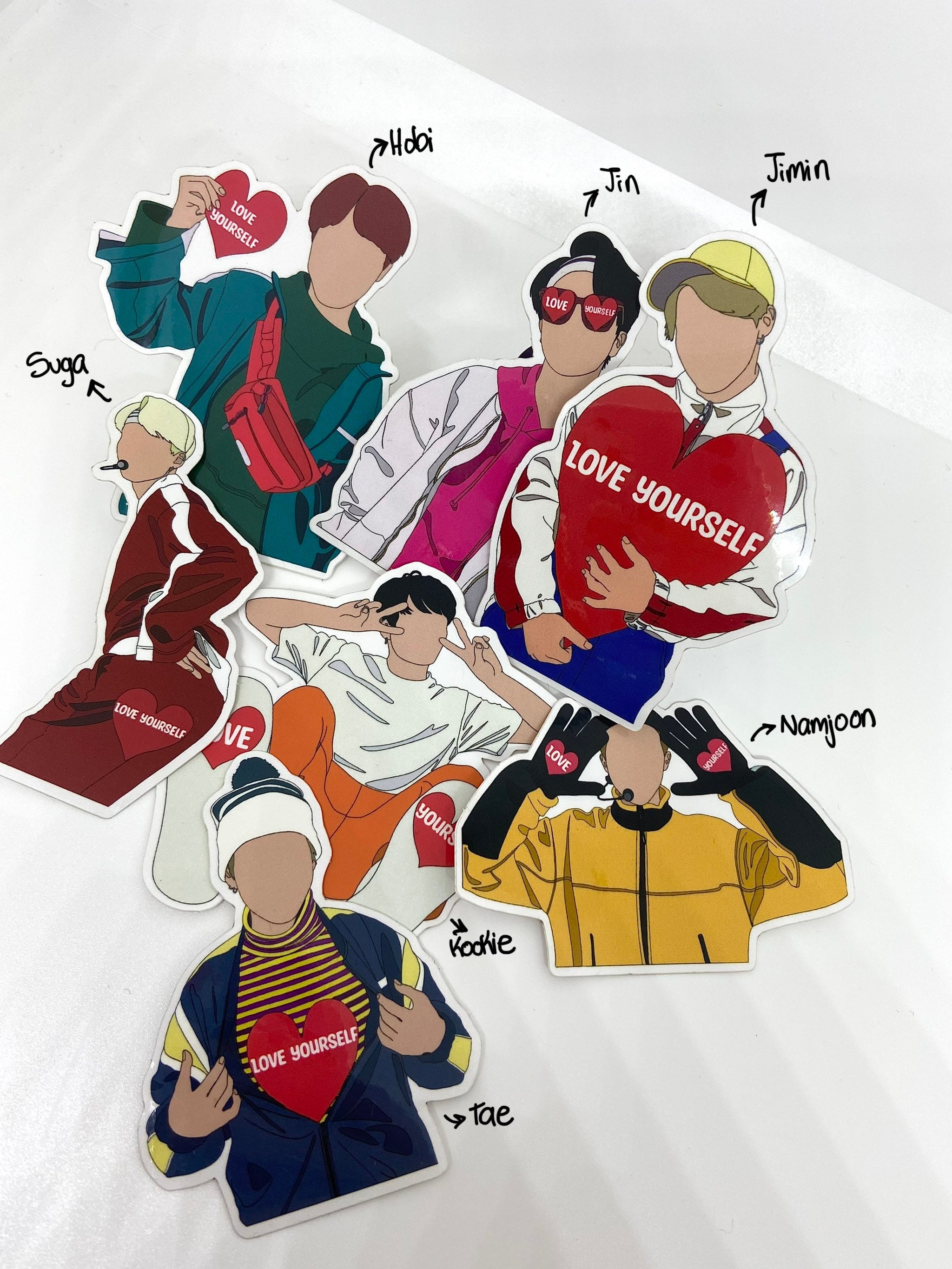 BTS Love Yourself Vinyl Stickers - Etsy