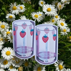 Nana Ai Yazawa Strawberry Clear Glasses or Glossy White Stickers