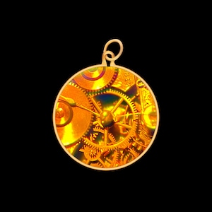 9 Karat Gold Hologramm Anhänger - Uhrenteile (Klein)