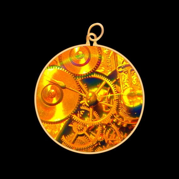 9ct Gold Hologram Pendant Watch Parts 