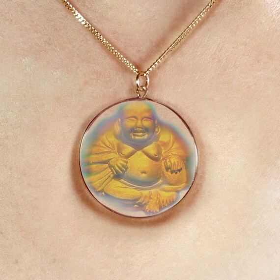 9ct gold shop buddha pendant